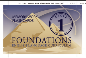 Memory Work, Cycle 1 - Flashcards